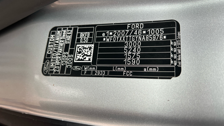 Ford Transit Custom 300 L1 Diesel Fwd 2.0 EcoBlue 130ps Low Roof Limited Van